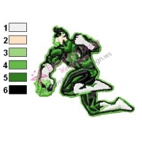 Green Lantern Hal Jordan Embroidery Design
